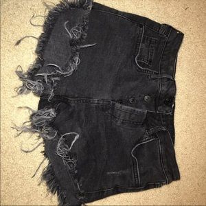 Black ripped forever 21 shorts